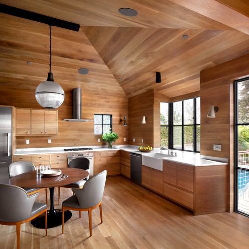 The LEED Platinum House for an Artist offers a multitude of healthful features, using honest materials devoid of toxicity and products to avoid electric magnetic fields.